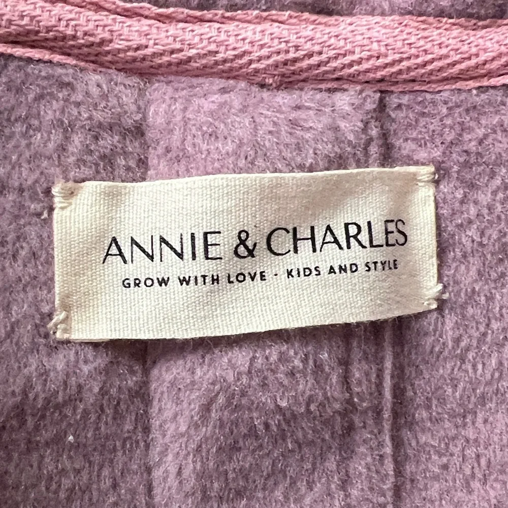 Annie & Charles Dusty Mauve Wool-Blend Button Coat